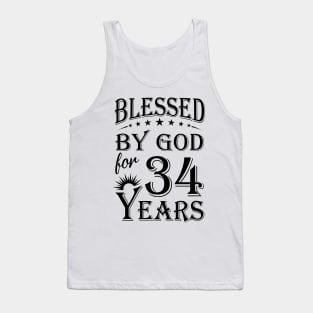 Blessed By God For 34 Years Tank Top